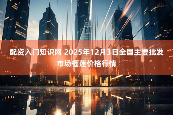 配资入门知识网 2025年12月3日全国主要批发市场榴莲价格行情